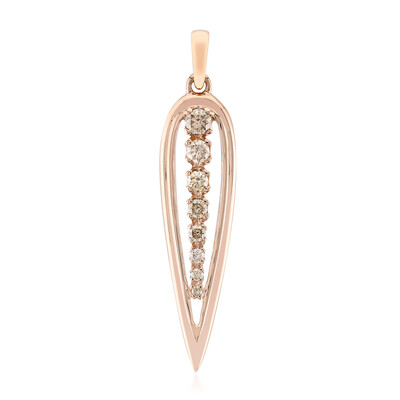9K SI1 Argyle Rose De France Diamond Gold Pendant (Annette)
