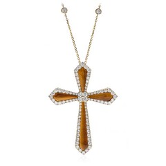 14K Tiger´s Eye Gold Necklace (CIRARI)
