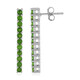 Russian Diopside Silver Earrings