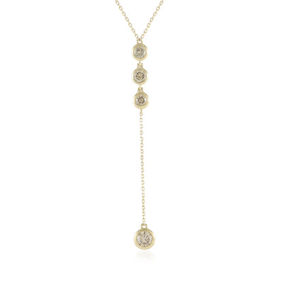 9K I2 Champagne Diamond Gold Necklace (de Melo)