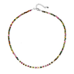 Fancy Tourmaline Silver Necklace