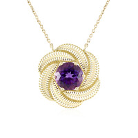 9K Zambian Amethyst Gold Necklace (Ornaments by de Melo)