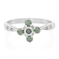 Fancy Diamond Silver Ring