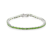 Russian Diopside Silver Bracelet