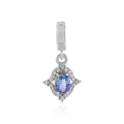 Ceylon Blue Sapphire Silver Pendant
