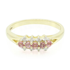 10K Unheated Padparadscha Sapphire Gold Ring