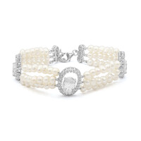 White Topaz Silver Bracelet