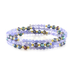 Tanzanite Steel Bangle (Riya)
