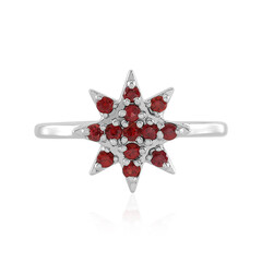 Tanzanian Ruby Silver Ring (Adela Silber)