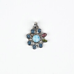 Larimar Silver Pendant