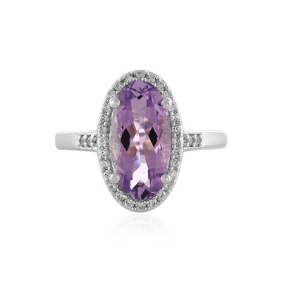 Rose de France Amethyst Silver Ring