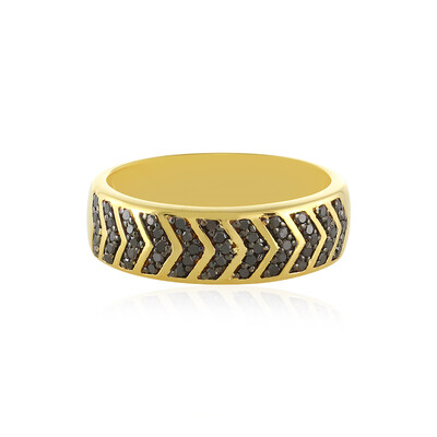 Black Diamond Silver Ring