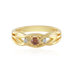 I3 Red Diamond Silver Ring