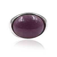 Lepidolite Silver Ring