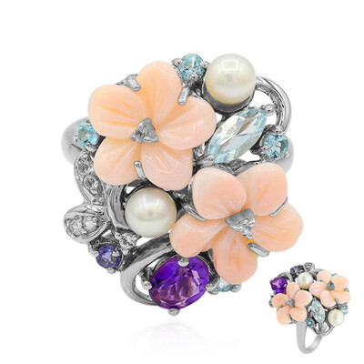 Mother of Pearl Silver Ring