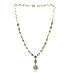 14K Fancy Sapphire Gold Necklace (CIRARI)