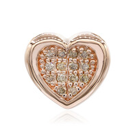 9K SI1 Argyle Rose De France Diamond Gold Pendant