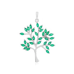 Green Onyx Silver Pendant