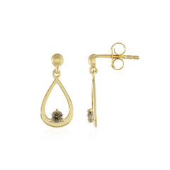 I2 Champagne Diamond Silver Earrings