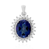 Royal Blue Topaz Silver Pendant
