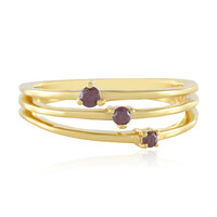 I2 Purple Diamond Silver Ring