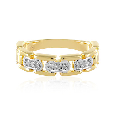 I3 (J) Diamond Silver Ring