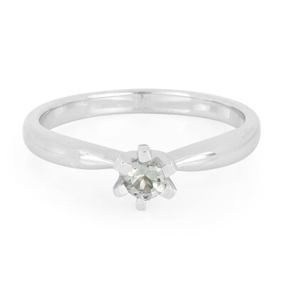 Green Tanzanite Silver Ring