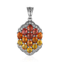 Fancy Sapphire Silver Pendant