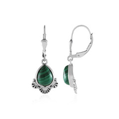 Malachite Silver Earrings (Desert Chic)