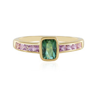 Benedito Green Tourmaline Silver Ring (Adela Silber)