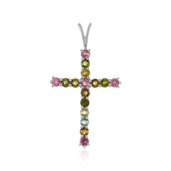 Fancy Tourmaline Silver Pendant