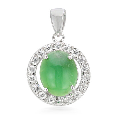 Imperial Chrysoprase Silver Pendant