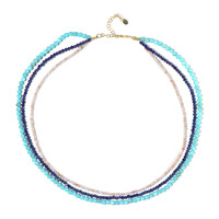 Pink Opal Silver Necklace