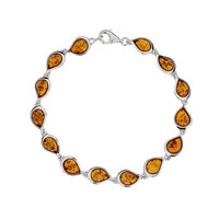 Baltic Amber Silver Bracelet