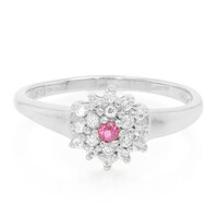 Padparadscha Sapphire Silver Ring