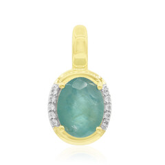 9K Grandidierite Gold Pendant