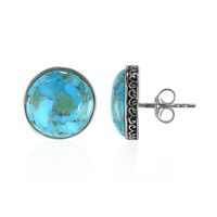 Kingman Blue Mojave Turquoise Silver Earrings (Art of Nature)