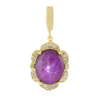 Channapatna Star Ruby Silver Pendant