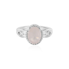 Rose Quartz Silver Ring