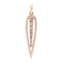 9K SI1 Argyle Rose De France Diamond Gold Pendant