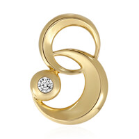9K SI1 (G) Diamond Gold Pendant