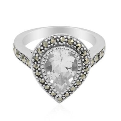 White Topaz Silver Ring