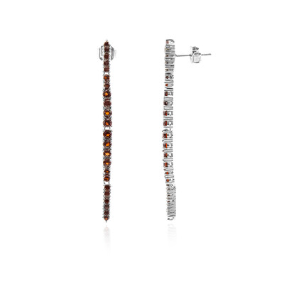 Mozambique Garnet Silver Earrings