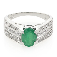 Bahia Emerald Silver Ring