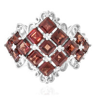 Mozambique Garnet Silver Ring