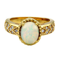 Welo Opal Silver Ring