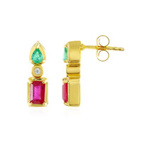 Bemainty Ruby Silver Earrings