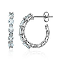 Sky Blue Topaz Silver Earrings