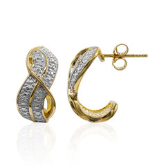 PK (I) Diamond Silver Earrings