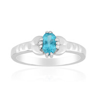 Blue Apatite Silver Ring